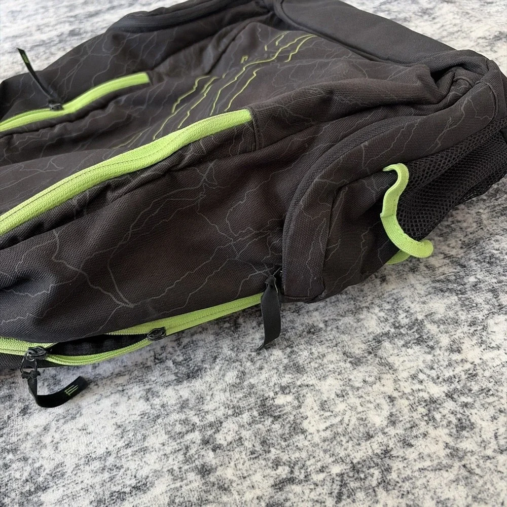 Monster Energy Black Promo Backpack Laptop Padded Pockets Zippers Large Logo